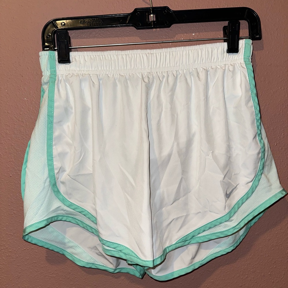 White Nike shorts